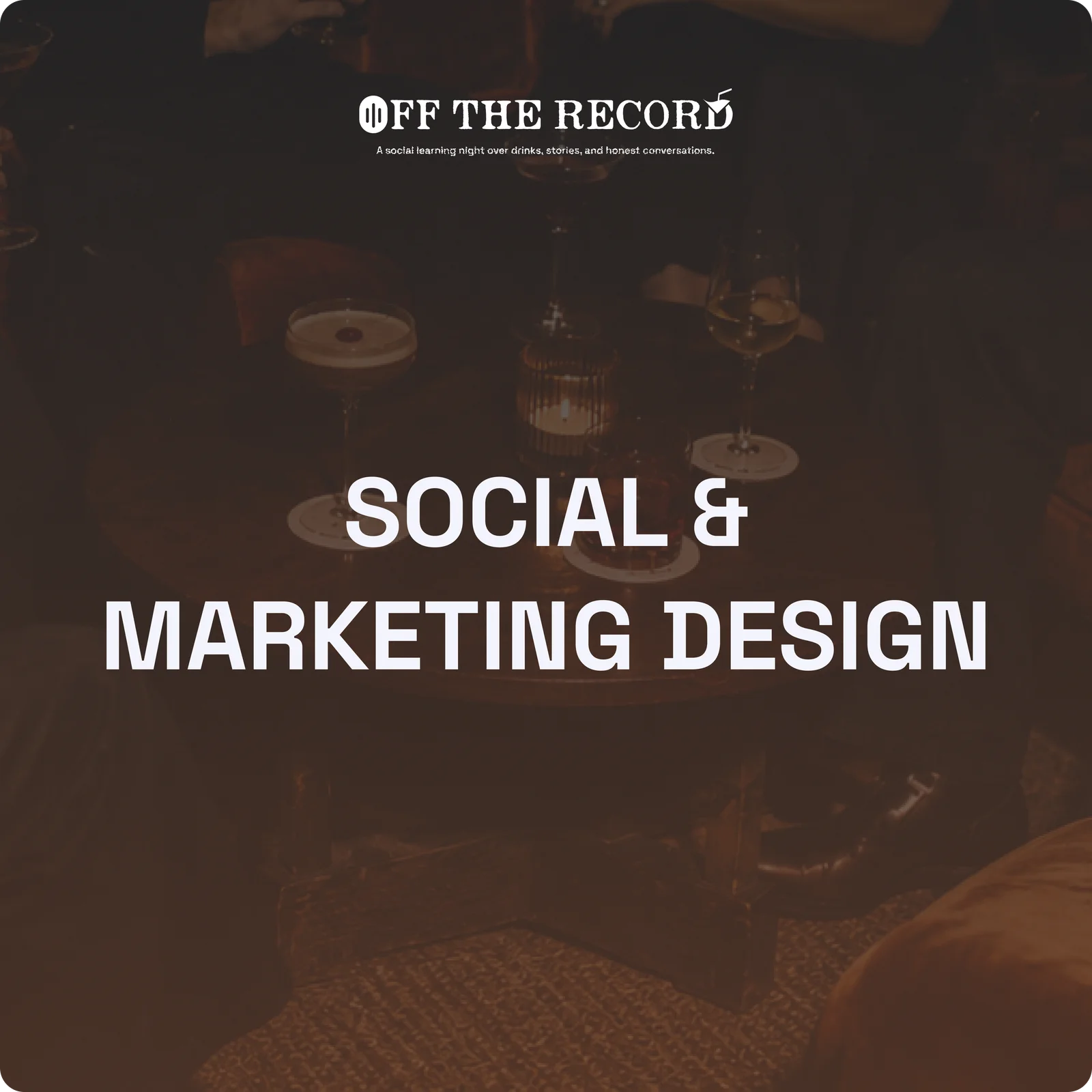 Off the Record — social and marketing design key visual