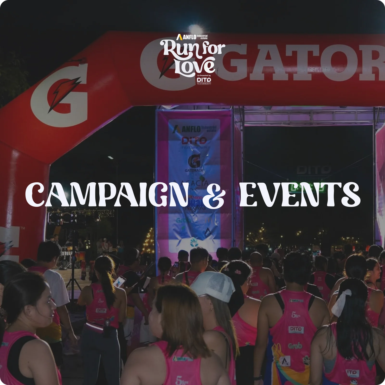 Run for Love — campaign and events key visual at the race village