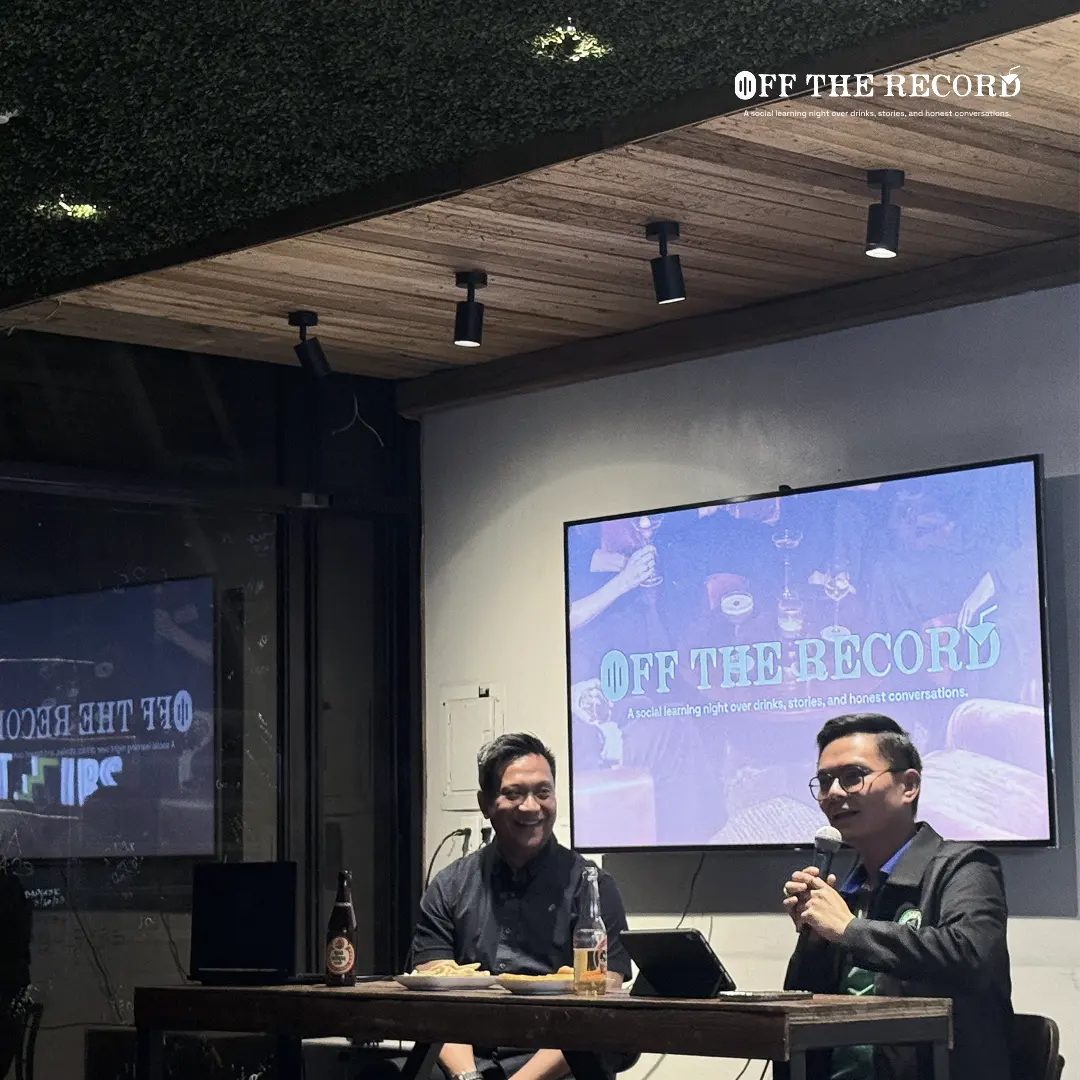 Off the Record — the brand live on screen at the venue