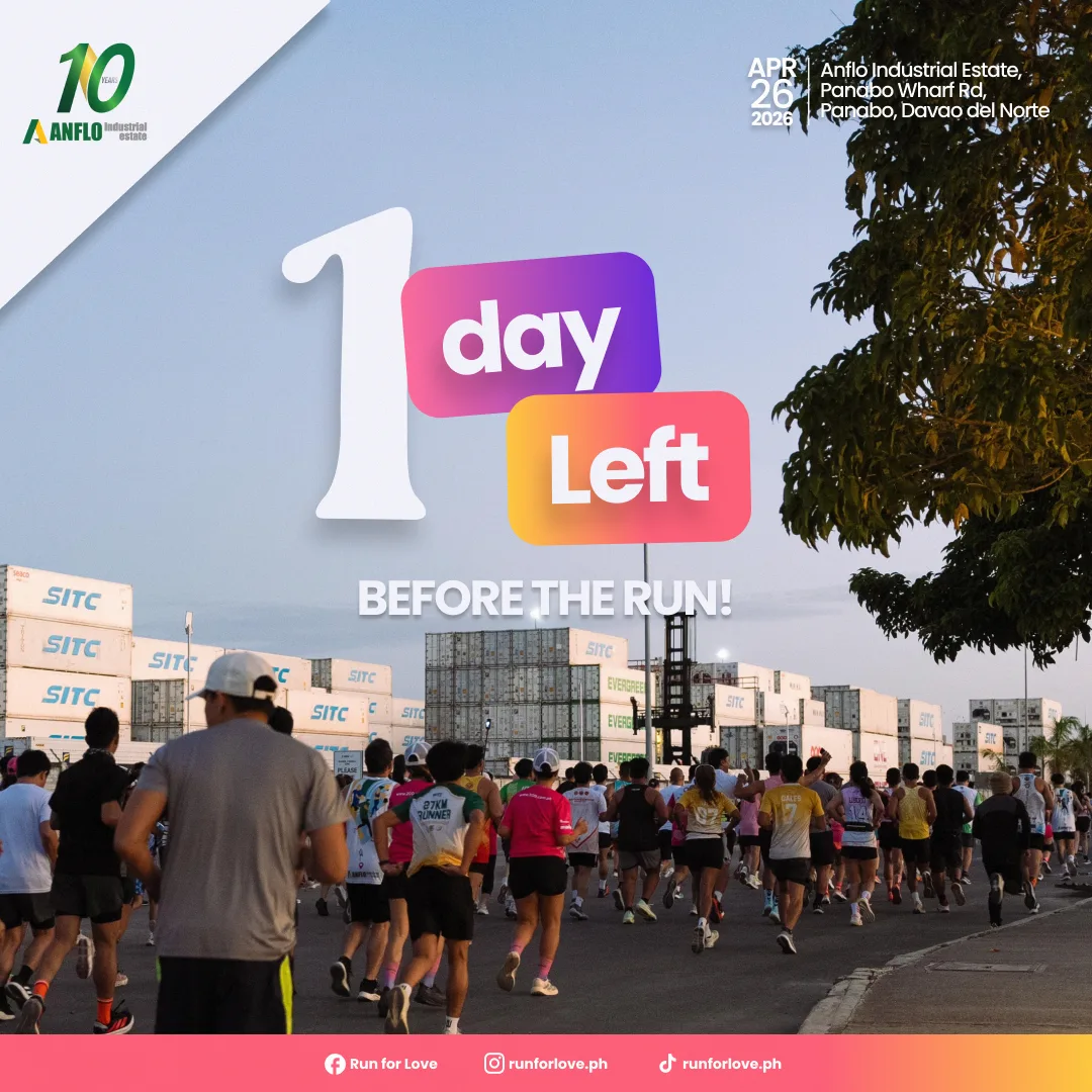 Run for Love — '1 day left before the run' countdown post